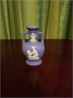 Wedgewood cameo vase approx 4 inches tall