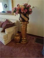 Nice Bronze painted pedestal approx 32 inches