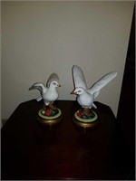 Beautiful pair of hand painted doves