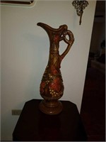 Fall colored Grape and leaf pattern pitcher