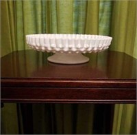 Nice Fenton white hobnail dish approx 10 inch dia