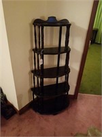 Nice 5 tier shelf dark wood approx 53 inches