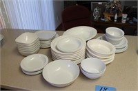 Assorted White Plates and Bowls