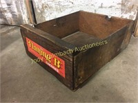 Old Flaming B wooden cherry fruit crate
