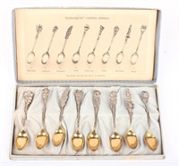 REED & BARTON STERLING SILVER HARLEQUIN SPOON SET