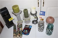 Jars of Buttons, Candles, Candle Holders, Boarder