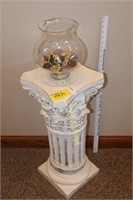 Pedestal Stand with Glass Vase