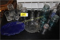 Ball Jars - 14pc Glassware, Vases, etc