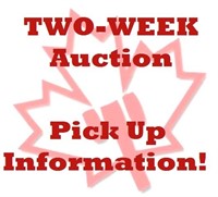 Scheduled pick up days/times for this auction: