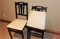 Pair of Wooden Folding Chairs