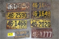 Vintage SD License Plates