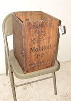 Vintage Mobil Oil Wood Box