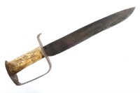 Large Civil War D-Guard Forged Iron Bowie Knife