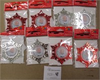 8 Photo Snowflake Ornaments
