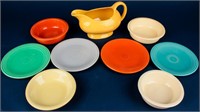 Vintage 10 Fiestaware HLC Dinnerware Plates, Bowls