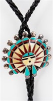 Jewelry Sterling Silver Inlaid Bolo Tie