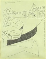 PABLO PICASSO "HEAD OF HORSE" WATERMARKED FAX