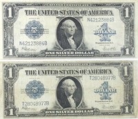 Pair Of 1923 $1.00 Silver Certificates.