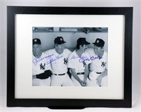 DiMaggio Ford Martin Mantle Autographed Photo