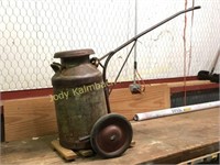 Dairy farm milk can cart with milk can