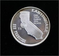 1 OZ Silver Coin 1989 World Series Quake