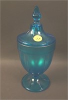 Fenton #635 Paneled Covered Candy Jar – Celeste