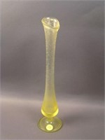 12” Tall Fenton #251 Swung Bud Vase – Topaz