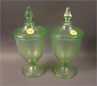 (2) Fenton #8 Small Covered Candy Jars –