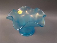 Fenton #106 6 Ruffled Hat/ Vase – Celeste Blue