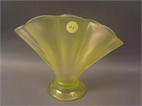6 ½” Tall Fenton #847 ftd. Fan Vase – Topaz