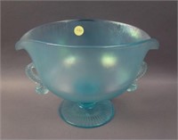 Fenton #1608 Double Dolphin Deep Oval ftd. Compote
