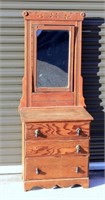 Antique 3 Drawer Dresser with Mirror