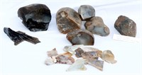 Obsidian Jasper & Agate Collector Rock Lot