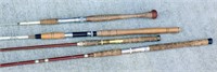 4 Vintage Fishing Rods Poles 4'9"-8'7"