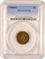 A 2nd Key 1908-S Indian Cent.