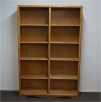 Large Oak Wall Display Book Shelf Unit