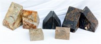 Slab Cut Bookend Rocks Petrified Wood