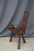 Antique Style Wood Birthing Chair