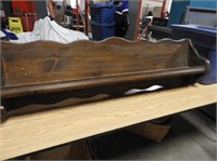 Wood Plate Rack / Shelf, 50" x 14" x 8"