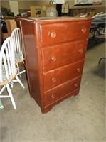Solid Wood Chest of Drawers, 29.5" x 17" x 44"