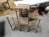 Wood Plant Stand, 35" x 36" x 11"