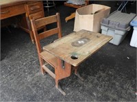 Antique School Desk, with Tilt Top