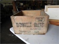 Dunnville Dairy Wood Crate, 14" x 16" x 8.5"