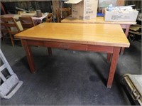 Vintage Office Desk, Brass Feet on Legs