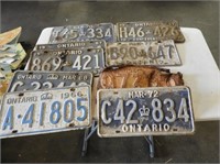 1960's & 70's Licence Plates