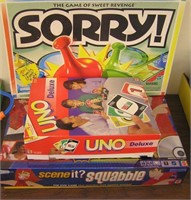 Family Games Lot: Sorry Uno & Scene It