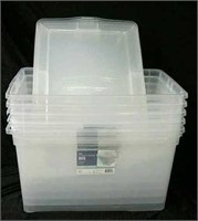 (6) Clear Storage Totes (58Qt)