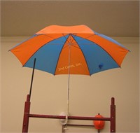 Clamp On Umbrella Green & Orange