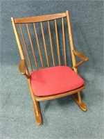 Mid Century Modern Teak Rocking Chair