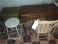 STOOL, CHAIR, DESK AND SEWING TABLE